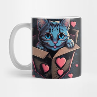 cute cat in box Mug